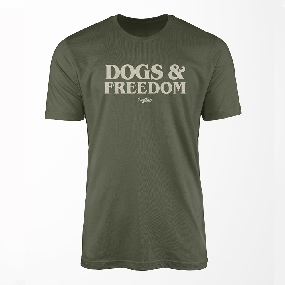 Dogs & Freedom Premium Tee Military Green