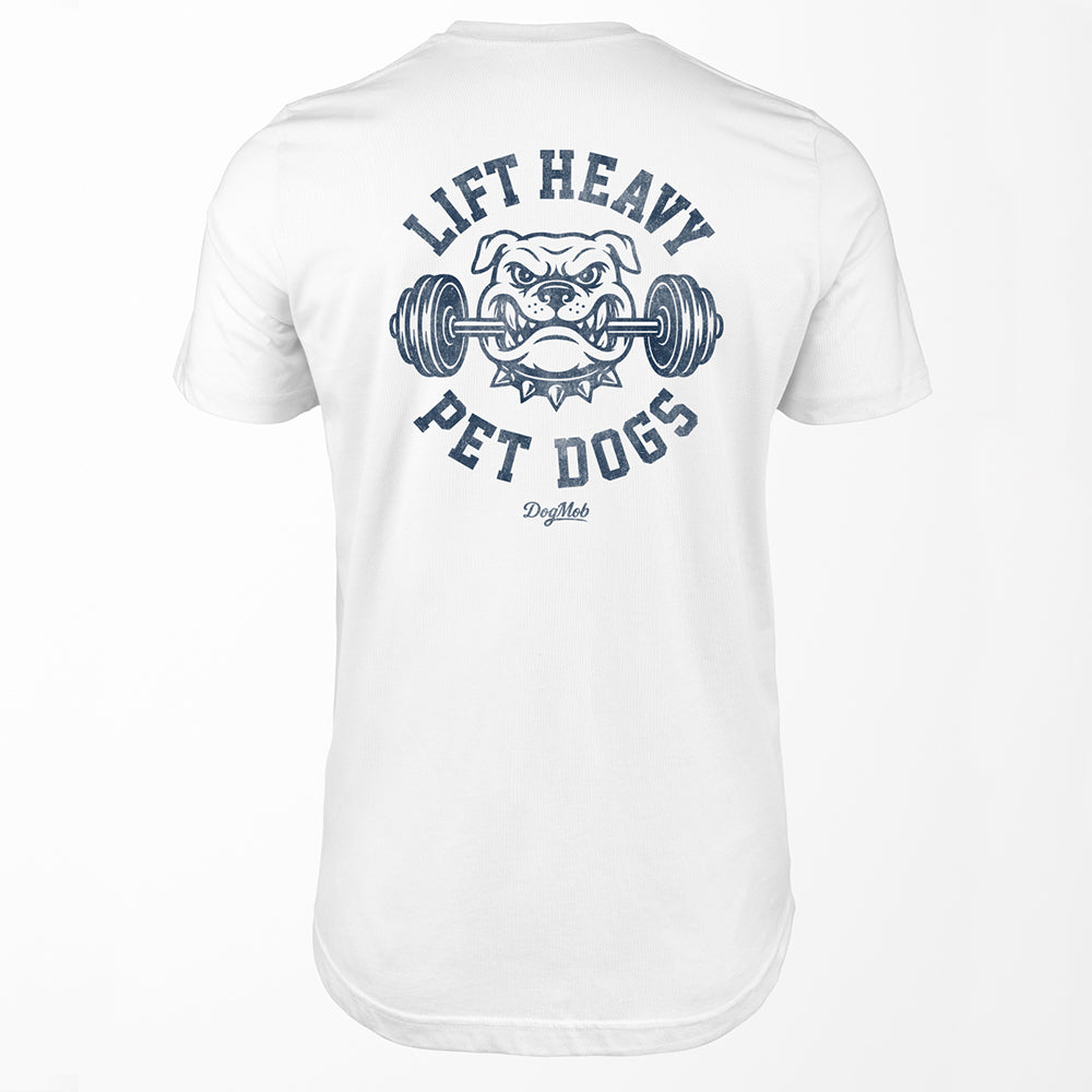 Lift Heavy Pet Dogs Bulldog Premium Tee White