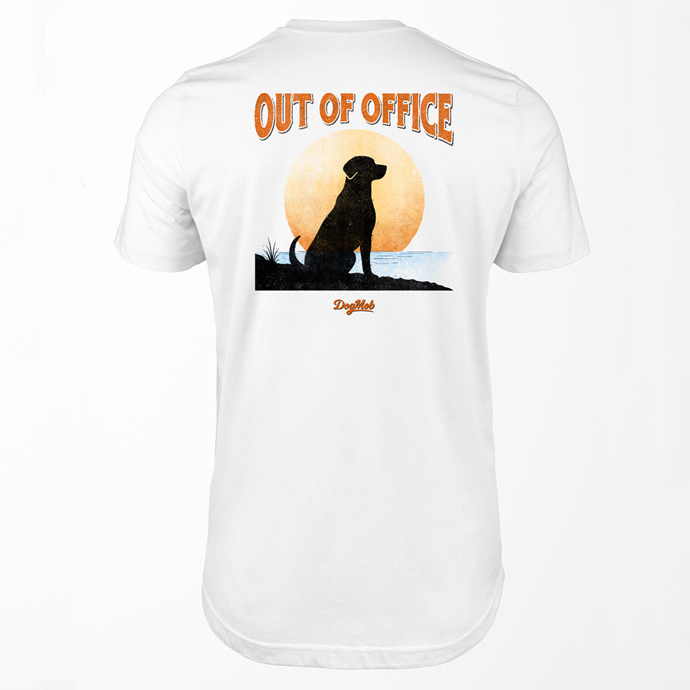 Out Of Office Sunset Premium Tee White