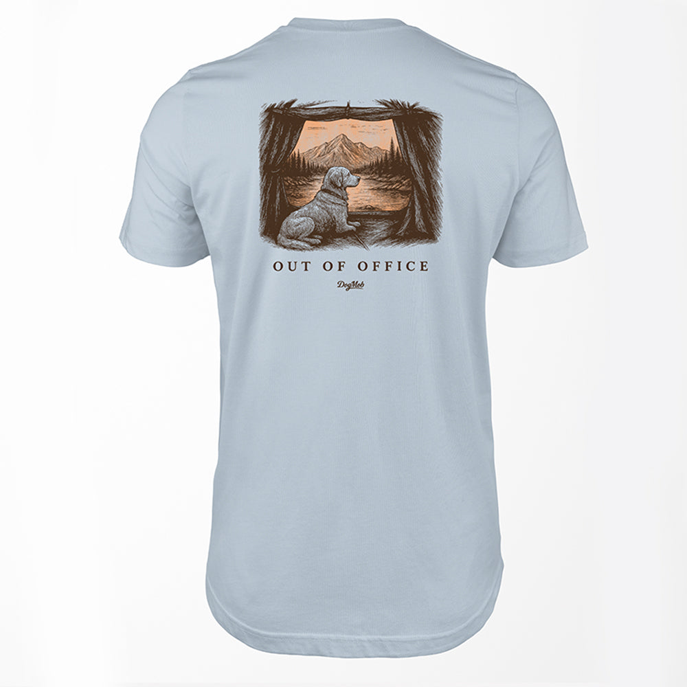 Out Of Office Camping Premium Tee Light Blue