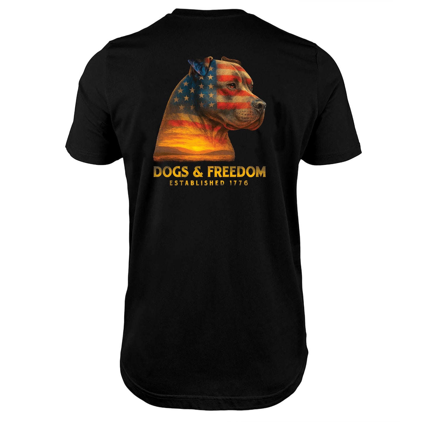 Dogs & Freedom Pit Bull - Est 1776 Premium Tee Black