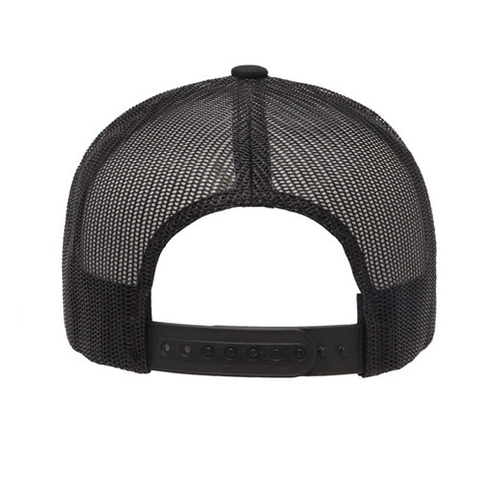 Dogs & Freedom Stencil Black -Embroidered 5 Panel Snap Back Trucker Hat