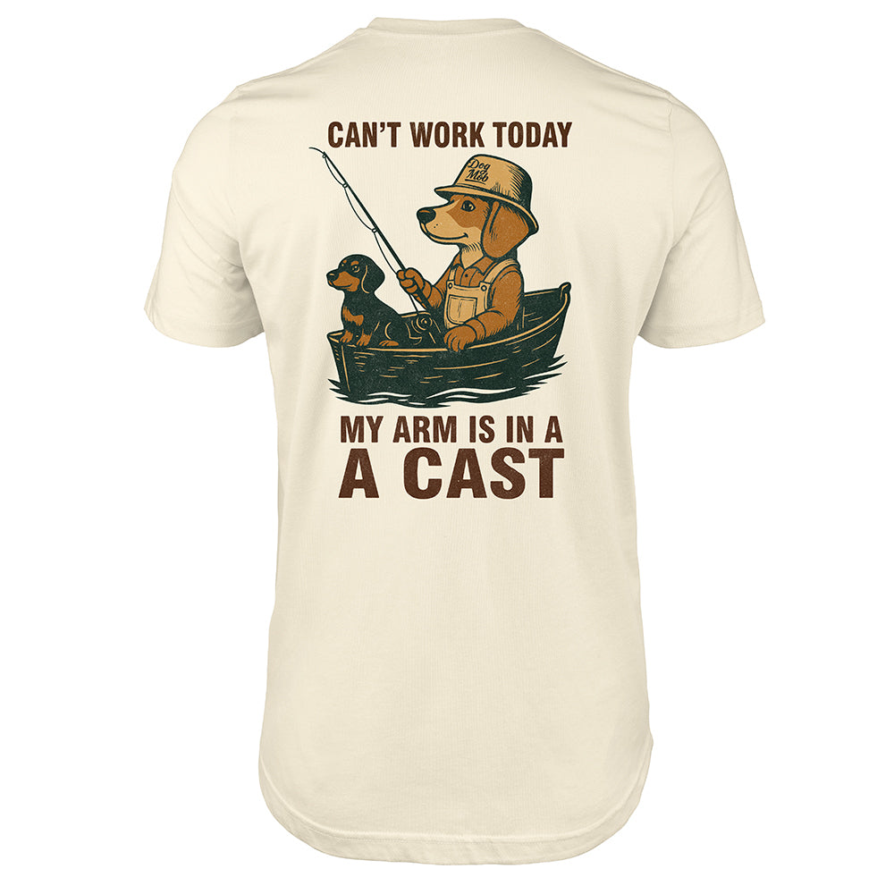 Can't Work Today, My Arm Is In A Cast Premium Tee Natural