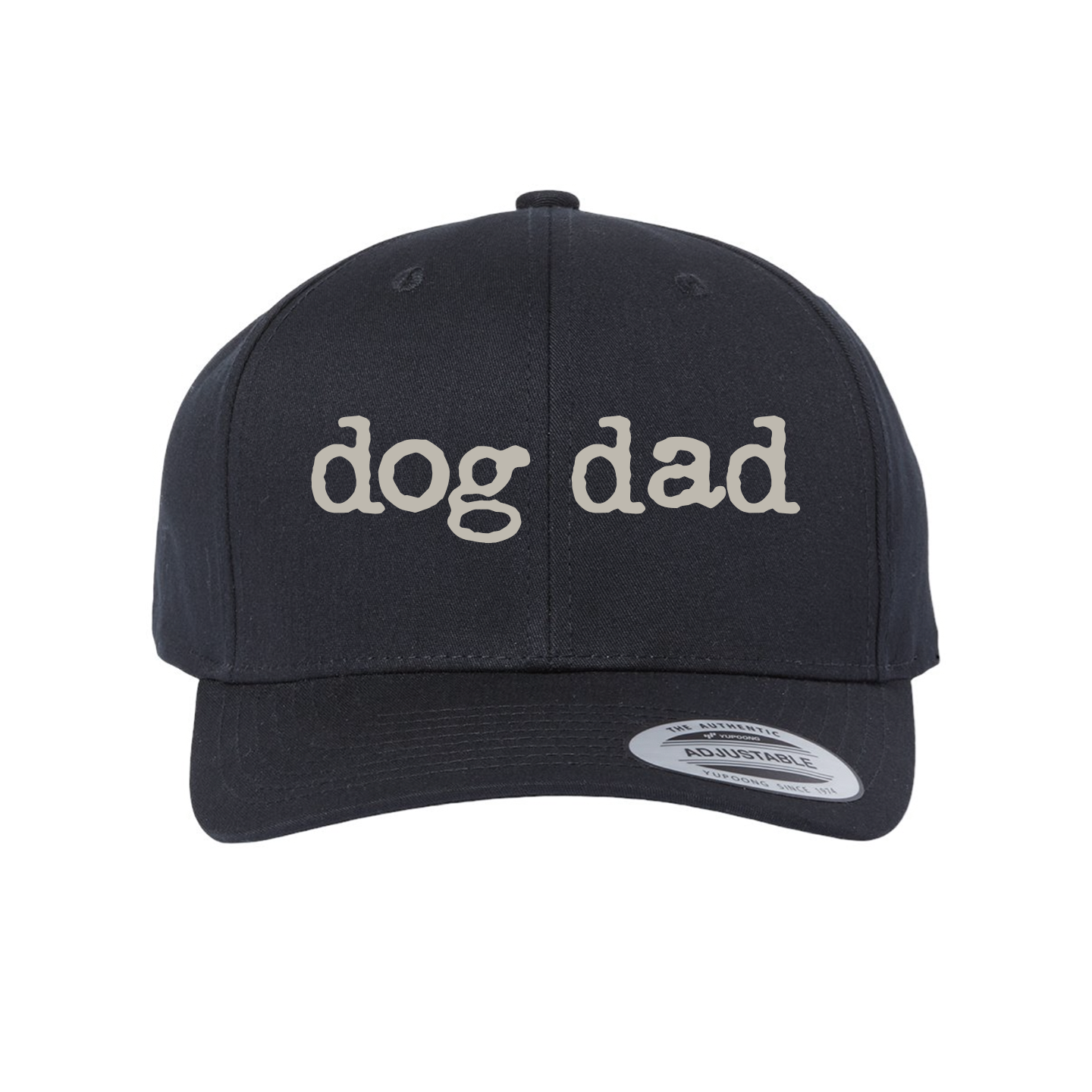 Dog Dad Black- Embroidered Buckle Closer Dad Hat