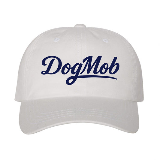 Dog Mob White- Embroidered Buckle Closer Dad Hat