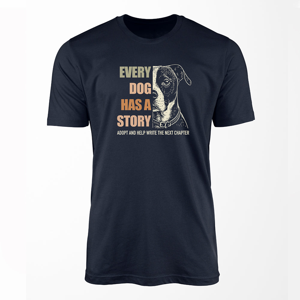 Every Dog Has A Story Premium Tee Navy