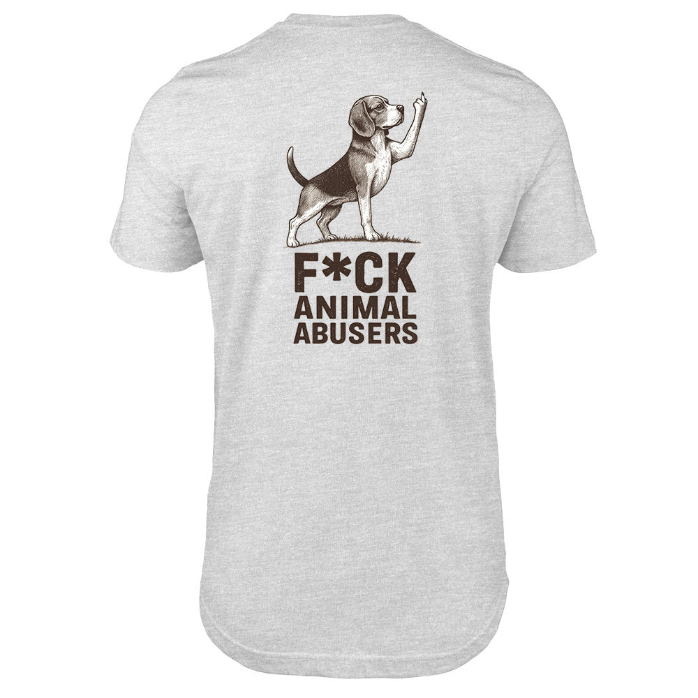 F*ck Animal Abusers Premium Tee Heather Grey