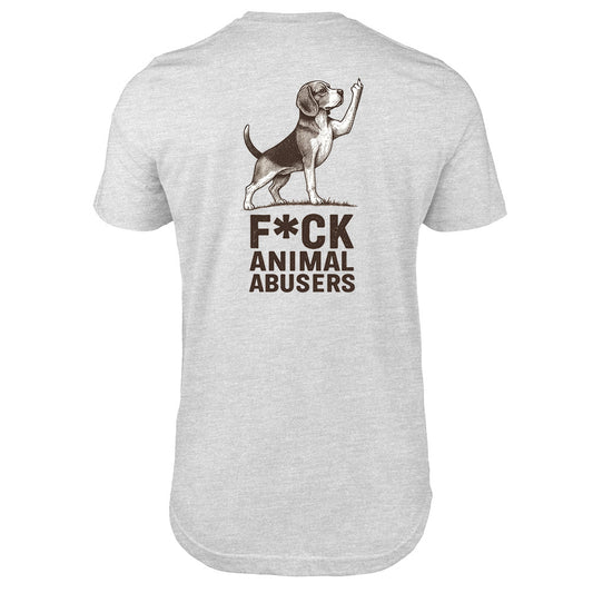 F*ck Animal Abusers Premium Tee Heather Grey
