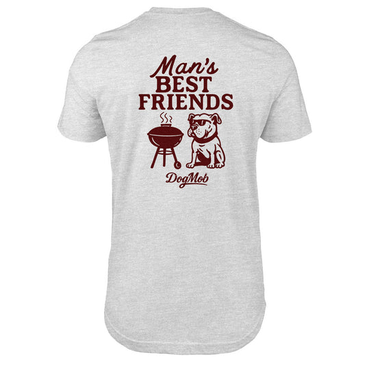 Man's Best Friends Grill Premium Tee Heather Grey