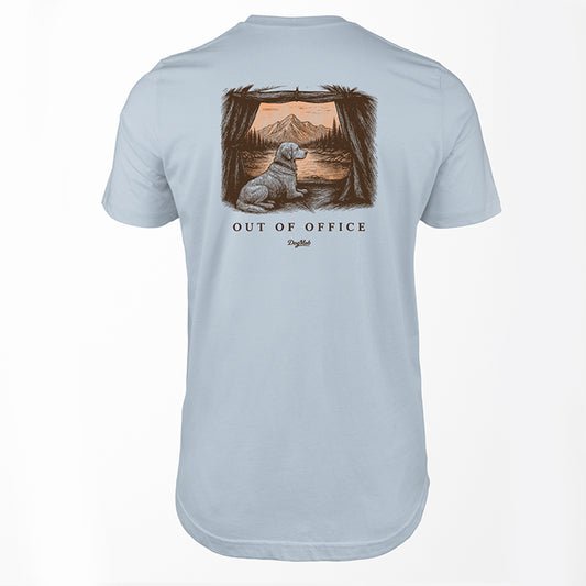 Out Of Office Camping Premium Tee Light Blue