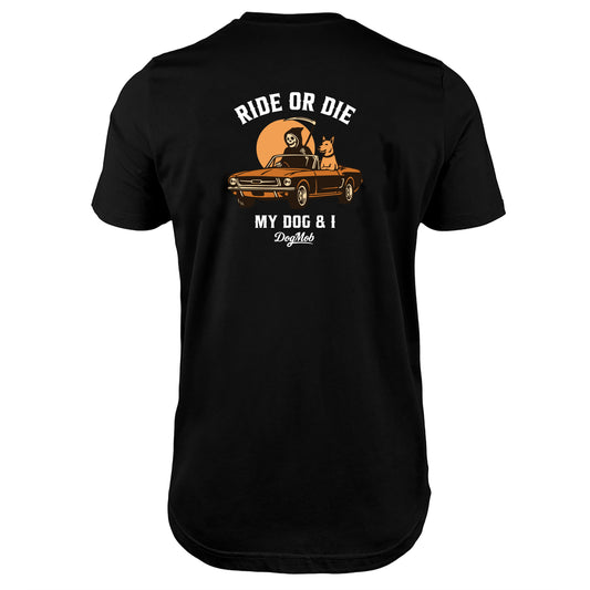 Ride or Die, My Dog & I Premium Tee Black