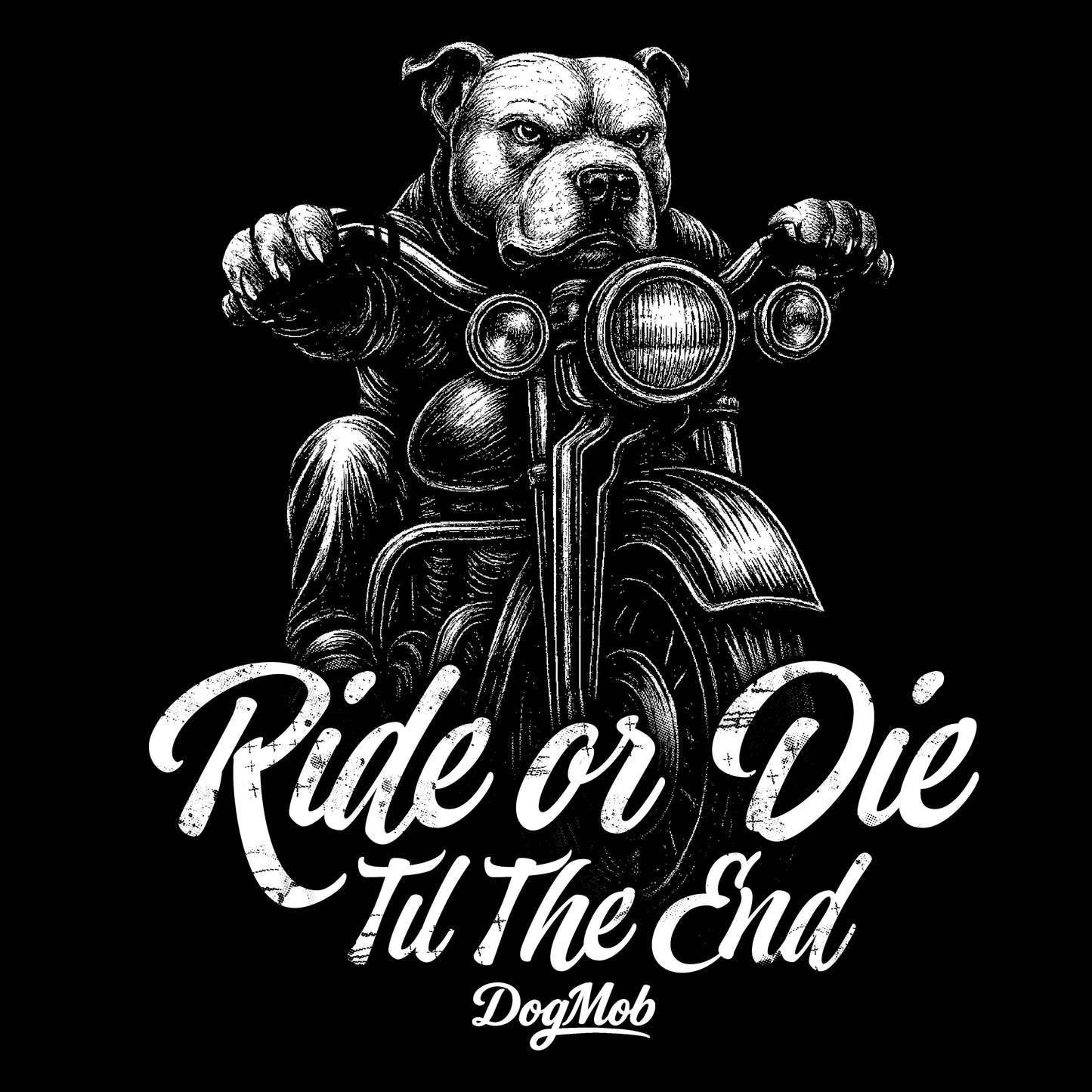 Ride Or Die Til The End Premium Tee Black