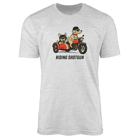 Riding Shotgun Premium Tee Heather Grey