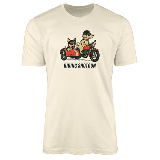 Riding Shotgun Premium Tee Natural