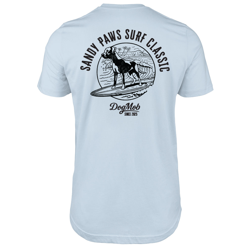 Sandy Paws Surf Classic Premium Tee Light Blue