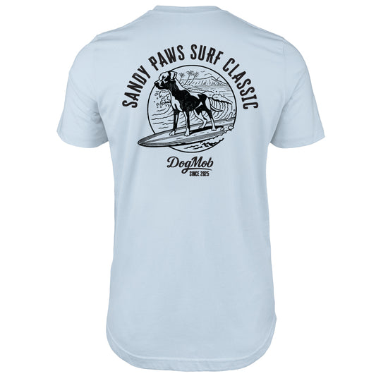 Sandy Paws Surf Classic Premium Tee Light Blue