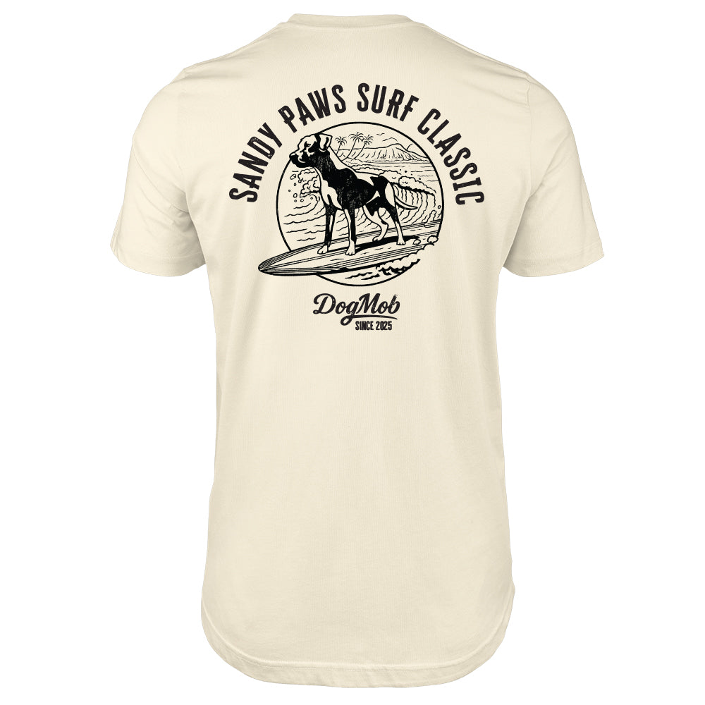 Sandy Paws Surf Classic Premium Tee Natural