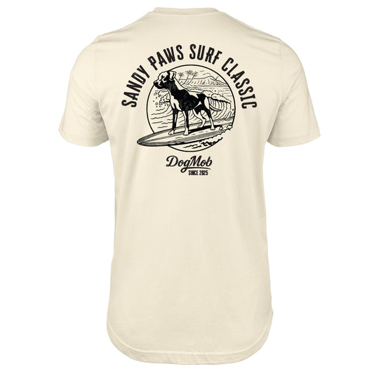 Sandy Paws Surf Classic Premium Tee Natural