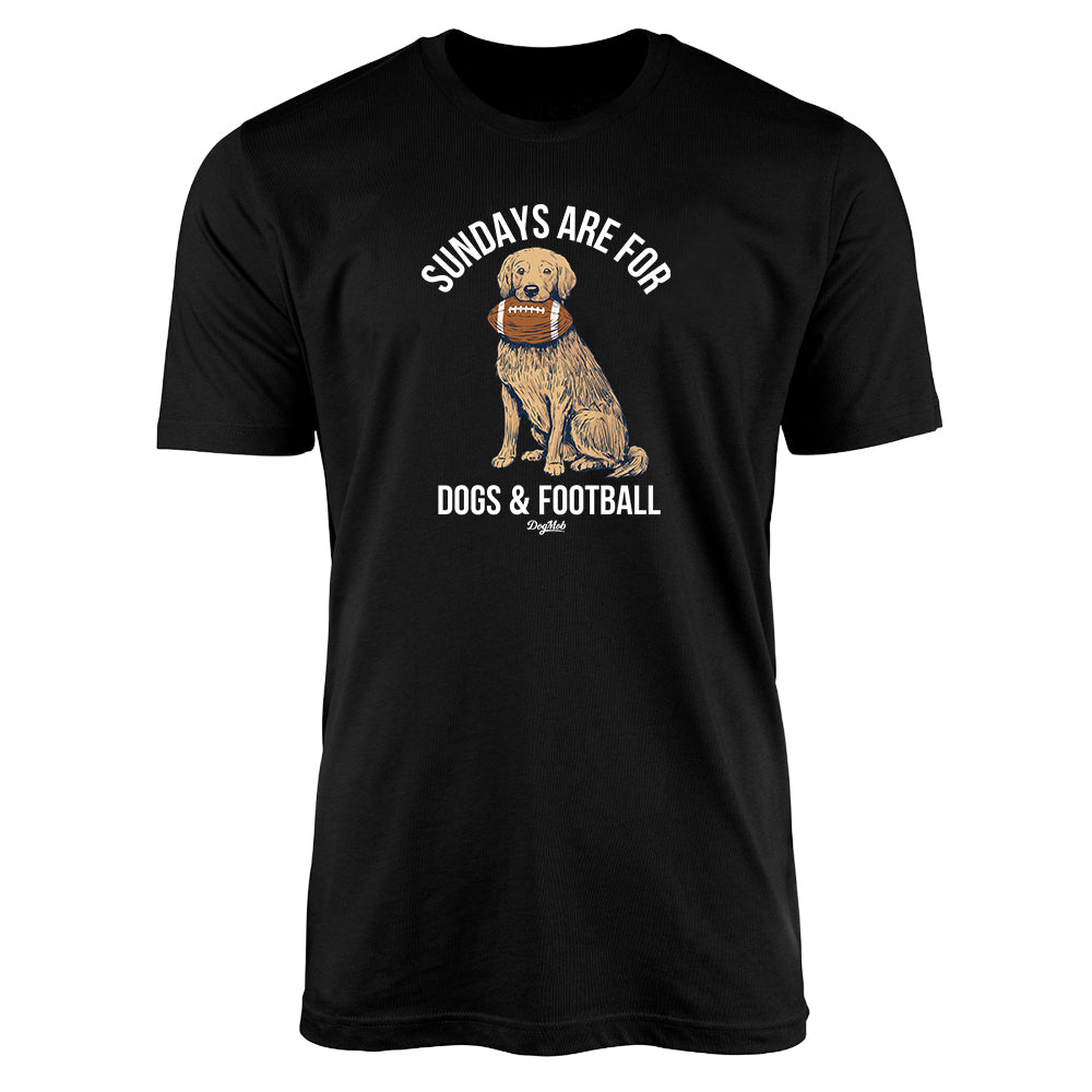 Sundays Are For Dogs & Football Premium Tee Black