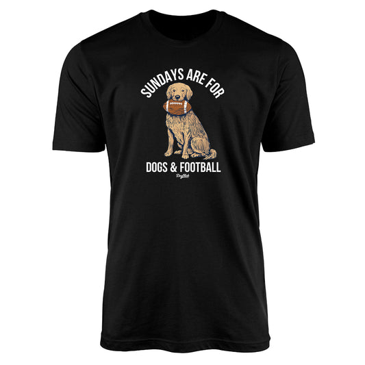 Sundays Are For Dogs & Football Premium Tee Black