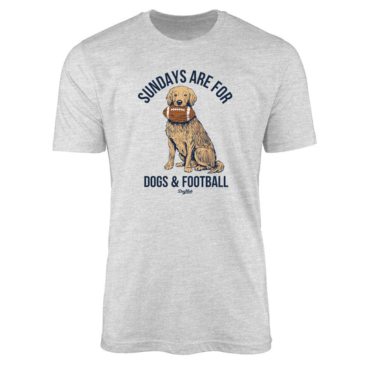 Sundays Are For Dogs & Football Premium Tee Heather Grey