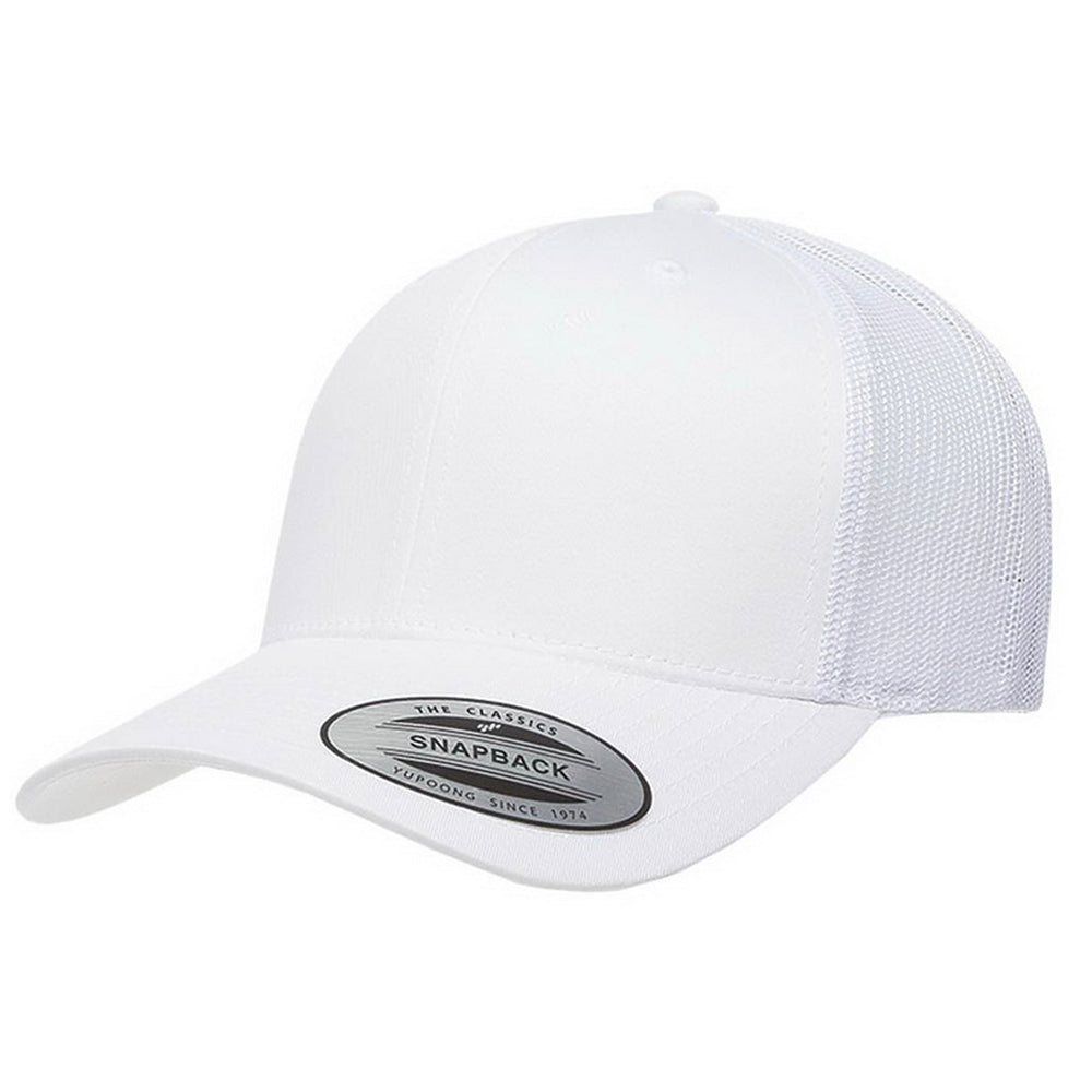 Dog Mob White- Embroidered 5 Panel Snap Back Trucker Hat