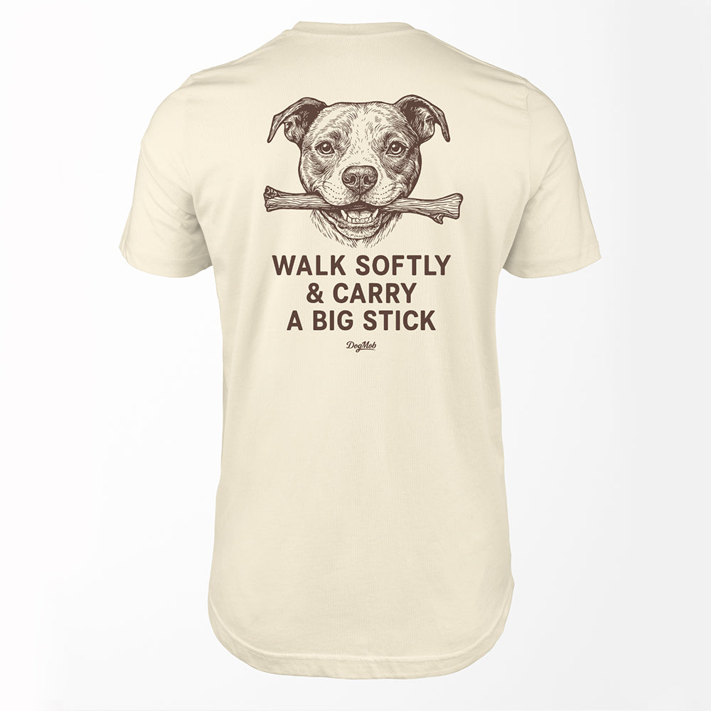 Walk Softly & Carry A Big Stick Premium Tee Natural