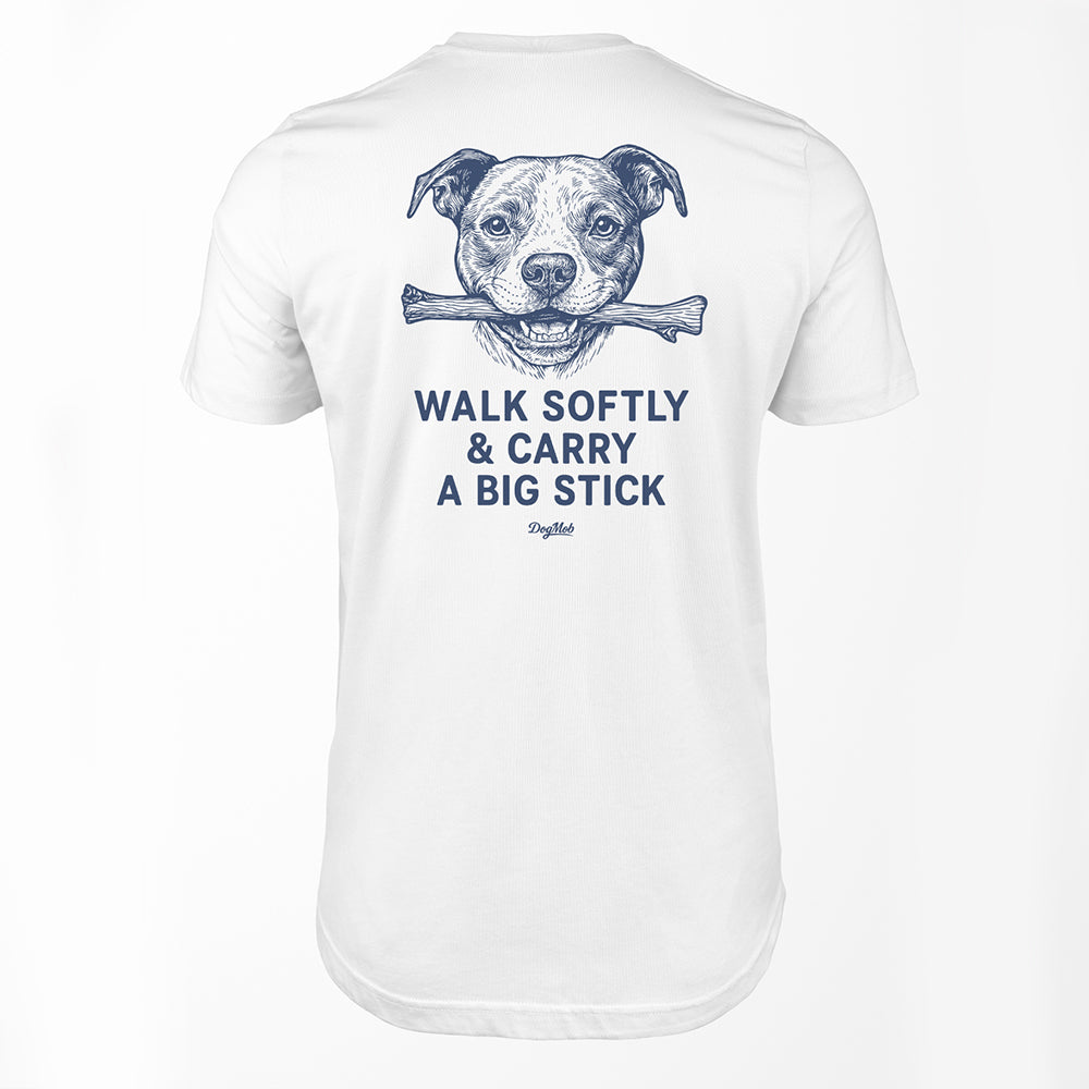 Walk Softly & Carry A Big Stick Premium Tee White