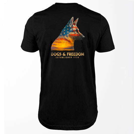 Dogs & Freedom - Est 1776 Premium Tee Black